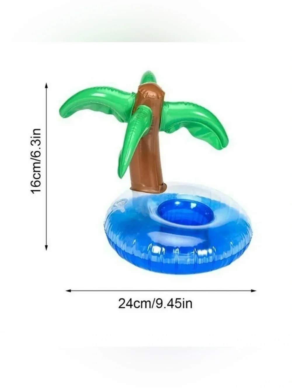 New Inflatable Drink Holder 4 Pack - Palm Tree Design